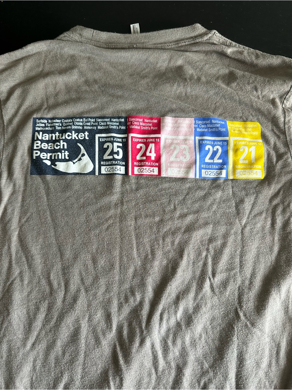 Nantucket Beach Permit long sleeved Tee -size small